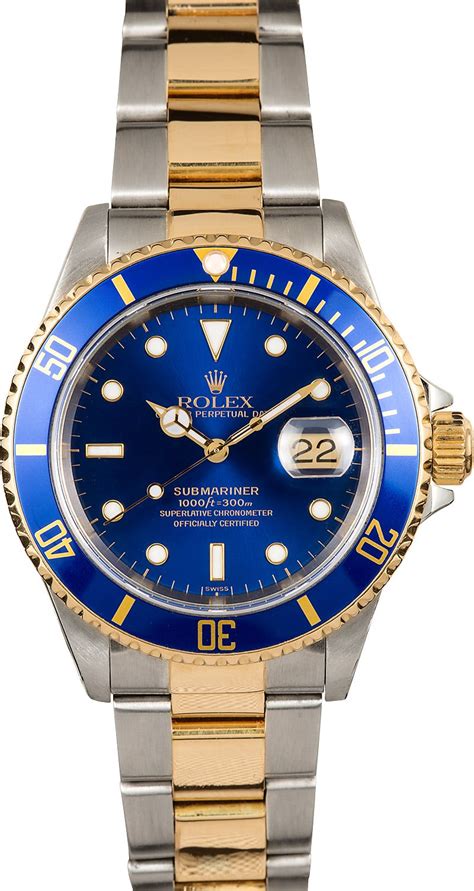 rolex submariner two tone blue replica|rolex submariner two tone review.